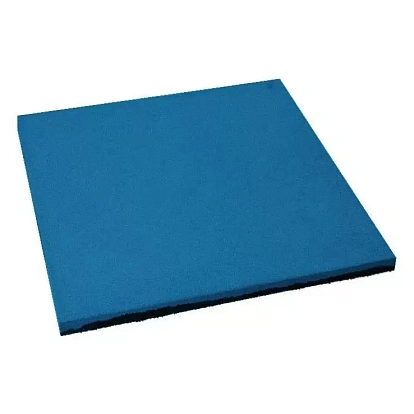 Резиновая плитка Квадрат 1000х1000х40 мм грунт (Яйцо) синяя