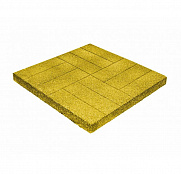 Резиновая плитка Брусчатка 20 мм желтая
