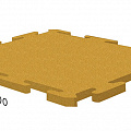 Резиновая плитка Rubblex Active Puzzle желтый 15мм