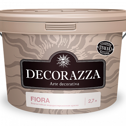 Декоративная штукатурка Decorazza Краска для интерьеров Fiora А 2,7 л