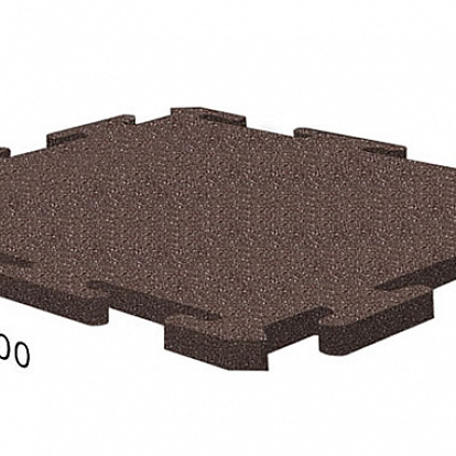 Резиновая плитка Резиновая плитка Rubblex Распродажа Ласточкин Хвост коричневый 40 мм