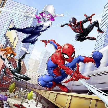 Обои Komar Marvel Spider-Man Friendly Neighbours (Человек-Паук с друзьями) 4-4027