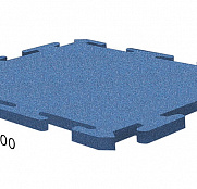 Резиновая плитка Rubblex Sport Puzzle синий 25мм