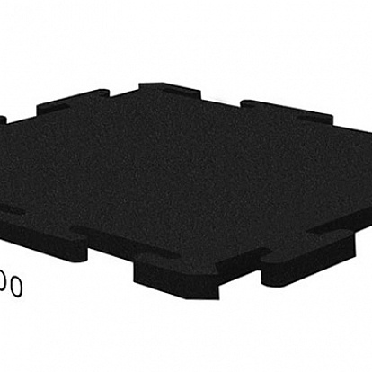 Резиновая плитка Резиновая плитка Rubblex Standart Puzzle черный 25мм