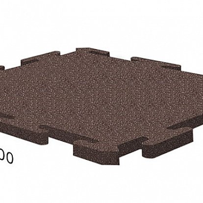 Резиновая плитка Резиновая плитка Rubblex Sport Puzzle коричневый 10мм