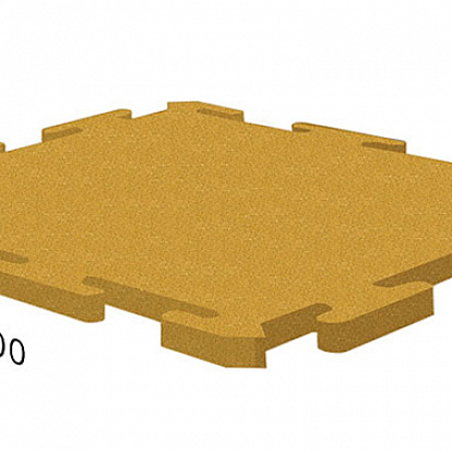 Резиновая плитка Резиновая плитка Rubblex Sport Puzzle желтый 10мм