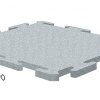 Резиновая плитка Rubblex Sport Puzzle серый 15мм