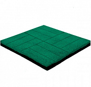 Резиновая плитка Брусчатка 16 мм зеленая