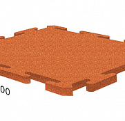 Резиновая плитка Rubblex Sport Puzzle оранжевый 10мм