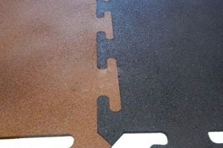 Резиновая плитка Rubblex Sport Puzzle Mix 30% зеленый 15мм