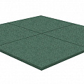 Резиновая плитка Rubblex Sport зеленый 500x500x10мм