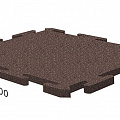 Резиновая плитка Rubblex Sport Puzzle коричневый 15мм