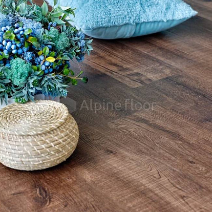 Ламинат SPC Alpine Floor Real wood Дуб Мокка Синхронное тиснение ECO2-2