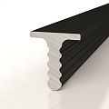 Decaro Теневой профиль Engineering Разделительный D009.3A Black Анодированный черный