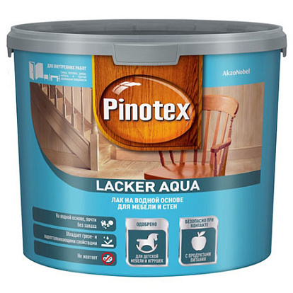 Лакокрасочные изделия Лак для дерева на водной основе колеруемый Pinotex Lacker Aqua 70 глянцевый 1 л.