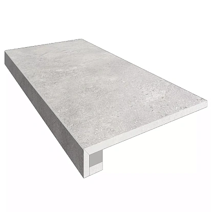 Комплект Estima Traffic Grey (Ступень TF01 (33x120) непол. (прямоугол. бортик) с насечками + Подступенок (14,5x120)) 32743