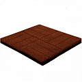 Резиновая плитка Брусчатка коричневая 30 мм