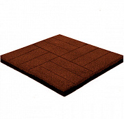 Резиновая плитка Брусчатка коричневая 30 мм