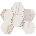 Мозаика Estima Miramare Hexagon White RM01 Hexagon 25x28,5 непол. 70430