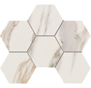 Мозаика Estima Miramare Hexagon White RM01 Hexagon 25x28,5 непол. 70430