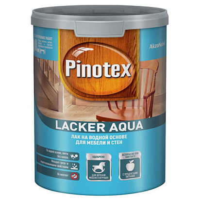 Лакокрасочные изделия Лак для дерева на водной основе колеруемый Pinotex Lacker Aqua 10 матовый 9 л.