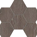 Мозаика Estima Kraft Wood Wenge KW03 Hexagon 25x28,5 структур. 70623