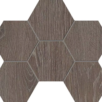 Мозаика Estima Kraft Wood Wenge KW03 Hexagon 25x28,5 структур. 70623