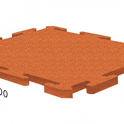 Резиновая плитка Резиновая плитка Rubblex Active Puzzle оранжевый 15мм