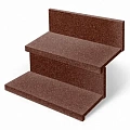 Противоскользящая Ступень 500x500x20 мм коричневая (выступ 40 мм)