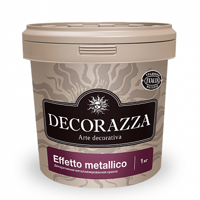 Декоративная штукатурка Decorazza Декоративная металлизированная краска Effetto metallico 1 л