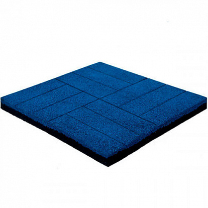 Резиновая плитка Резиновая плитка Брусчатка синяя 40 мм