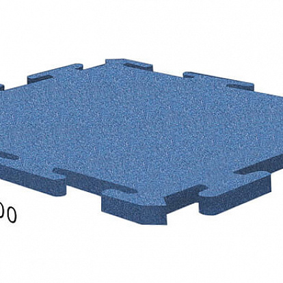 Резиновая плитка Резиновая плитка Rubblex Active Puzzle синий 15мм