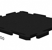 Резиновая плитка Rubblex Standart Puzzle черный 25мм