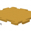 Резиновая плитка Rubblex Standart Puzzle желтый 25мм