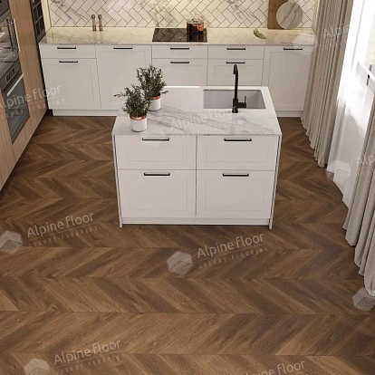 Ламинат SPC Alpine Floor Chevron Alpine Дуб Коричневый ECO 18-13