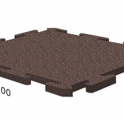 Резиновая плитка Rubblex Sport Puzzle коричневый 10мм