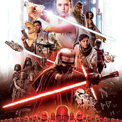 Обои Komar Disney Star Wars Movie Poster Rey (Звёздные войны: кинопостер Рей) 4-4113