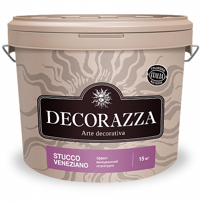 Декоративная штукатурка Decorazza Классическая на акриловой основе Stucco Veneziano 15 кг