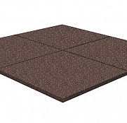 Резиновая плитка Rubblex Standart коричневый 10мм