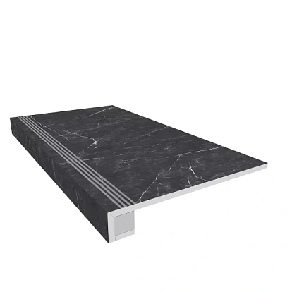 Комплект Estima Vision Black (Ступень VS03 (33x120) непол. (прямоугол. бортик)+ Подступенок (14,5x120)) 39439