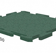 Резиновая плитка Rubblex Sport Puzzle зеленый 10мм