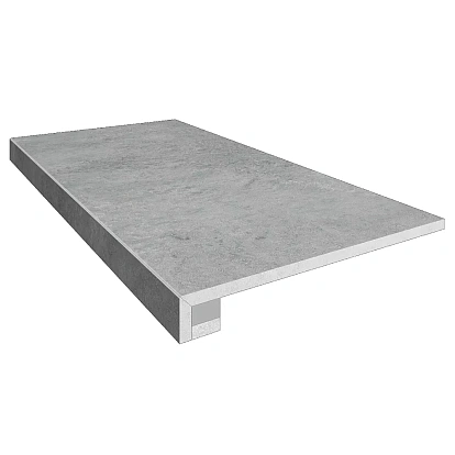 Комплект Estima Traffic Dark Grey Комплект (Ступень TF03 (33x120) непол. (прямоугол. бортик) с насечками + Подступенок (14,5x120)) 32745