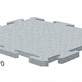 Резиновая плитка Rubblex Sport Puzzle серый 10мм