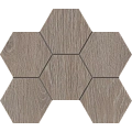 Мозаика Estima Kraft Wood Light Grey KW02 Hexagon 25x28,5 структур. 70622