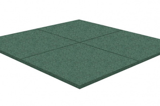 Резиновая плитка Rubblex Standart зеленый 500x500x30мм