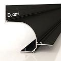 Decaro Теневой профиль Engineering Потолочный D006A Black Анодированный черный
