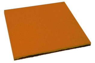 Резиновая плитка Квадрат 40 мм грунт (Яйцо) оранжевая