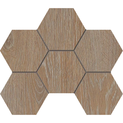 Мозаика Estima Kraft Wood Rusty Beige KW01 Hexagon 25x28,5 структур. 70432