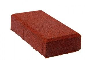Резиновая плитка Кирпич 40 мм красная