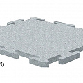 Резиновая плитка Rubblex Распродажа Ласточкин Хвост серый 30 мм